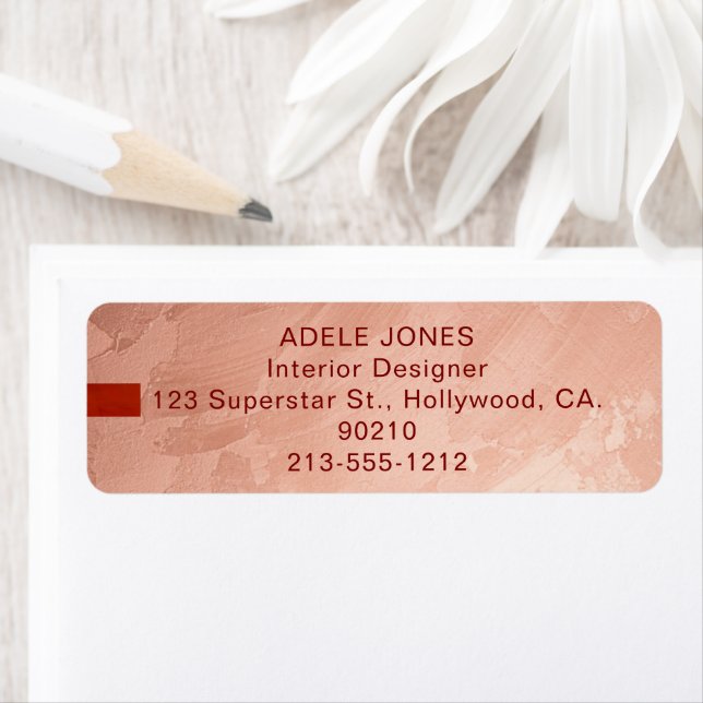 Modern Tuscan Rose Gold & Red Editable (Insitu)