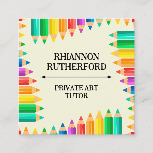 Modern Tutor Business Card (Front)
