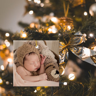 Modern Two Photo   You Make Our Life Complete  Ceramic Ornament