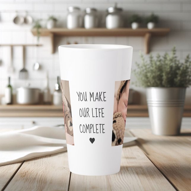 Modern Two Photo | You Make Our Life Complete  Latte Mug (Creator Uploaded)