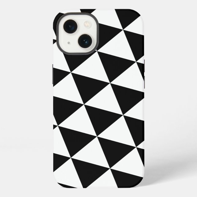 MODERN TWO TONE TRIANGLES PATTERN iPhone CASE (Back)
