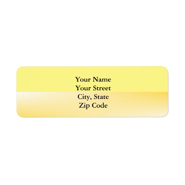Modern Two Tone Yellow Label (Front)