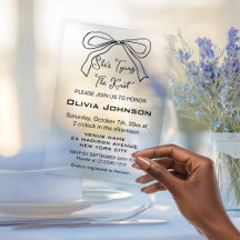 Modern Tying the Knot Black Bow Bridal Shower