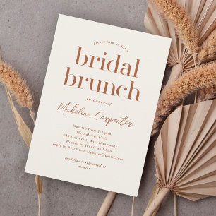 Modern Type Boho Bridal Brunch Invitation
