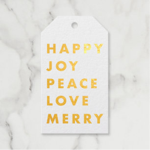 Modern Type Christmas Holiday Gift Tags