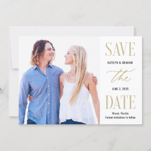 Modern Type Editable Colour Save The Date Card