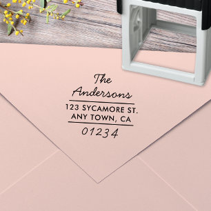 Modern Type Return Address Stamp
