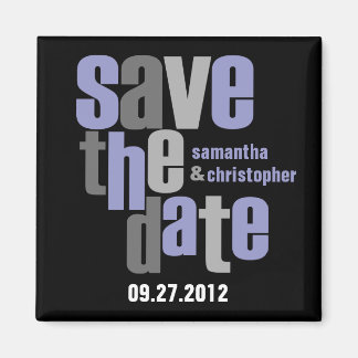 Modern Type Save The Date Magnet