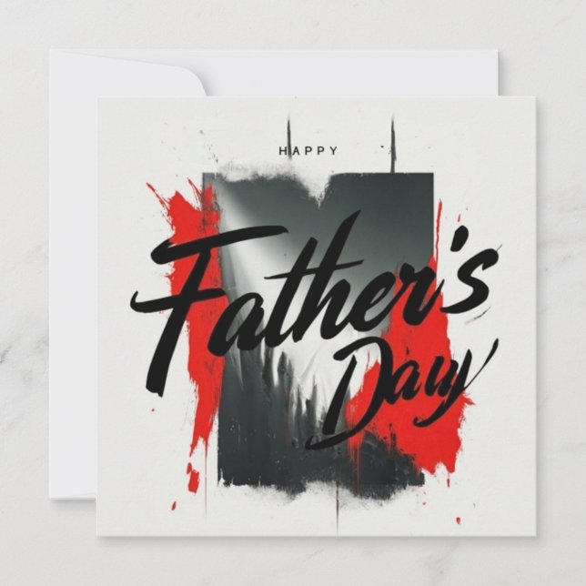 Modern Typographic Fathers Day Card (Front)