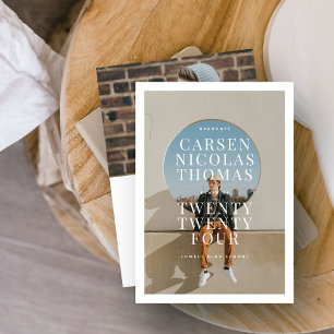 Modern Typographic Large Photo Grad Announcement