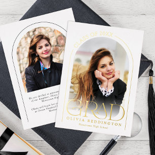 Modern Typography 2 Photo Arch Grad Announcement
