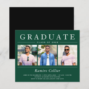 Modern Typography 3 Photo Graduation Celebration