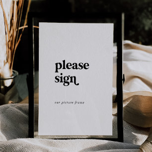 Modern Typography 5x7" Alternative Guest Book Sign