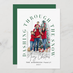 Modern typography arch 1 photo Christmas Holiday Card