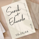 Modern Typography B&W Handwritting Photo Qr Code  Save The Date<br><div class="desc">Typography Simple Artistic Photo Qr Code</div>