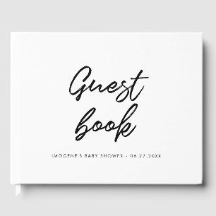 Modern typography Baby shower Guest Book