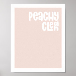 Modern typography bathroom print peachy clean