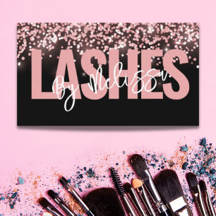 Modern Typography Beauty Makeup Artist Lashes  Business Card