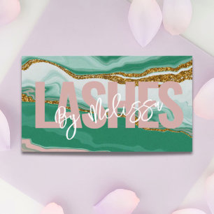 Modern Typography Beauty Makeup Artist Lashes  Business Card