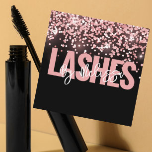 Modern Typography Beauty Makeup Artist Lashes  Square Business Card