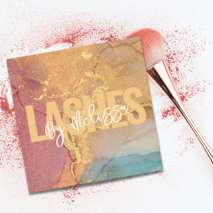 Modern Typography Beauty Makeup Artist Lashes  Square Business Card