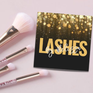 Modern Typography Beauty Makeup Artist Lashes  Square Business Card