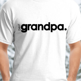 Modern Typography Best Grandpa T-Shirt