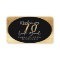Modern typography black and gold 70th birthday