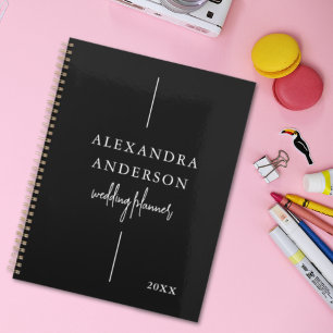 Modern Typography Black and White Elegant Minimal Planner