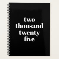 Modern typography black white custom year text
