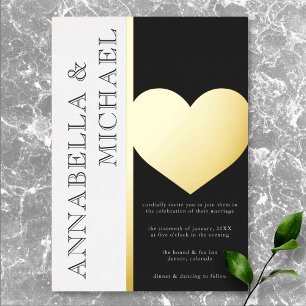 Modern Typography Black White Wedding