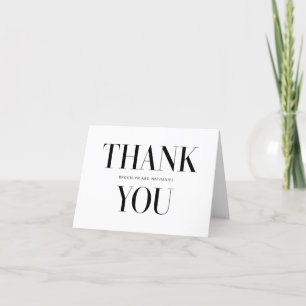 Modern Typography Bold Thank You Card