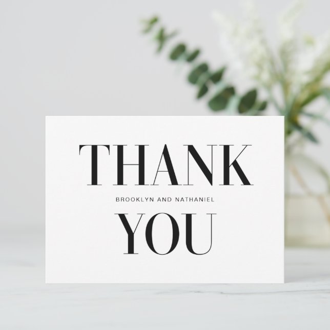 Modern Typography Bold Thank You Card (Standing Front)