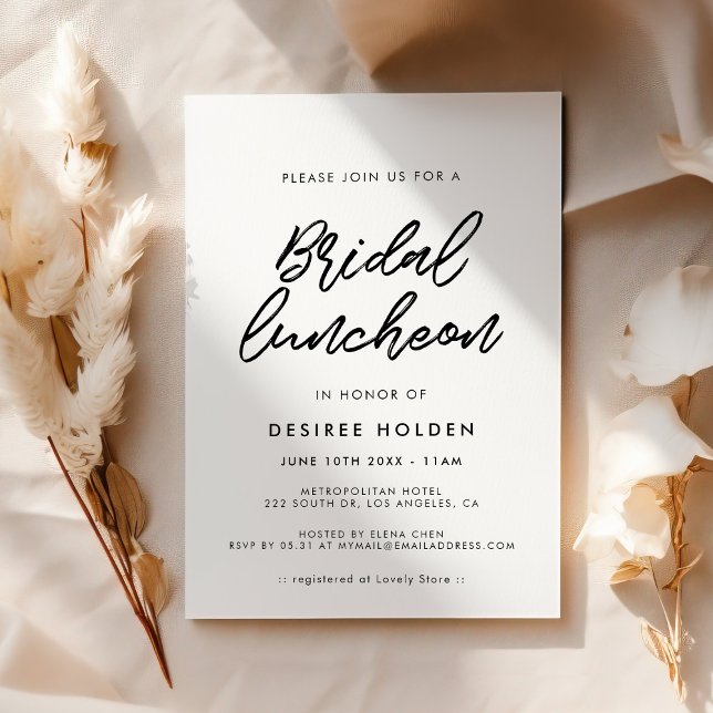 Modern typography Bridal luncheon Invitation (Creator Uploaded)