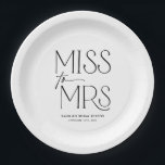 Modern Typography Bridal Shower Paper Plate<br><div class="desc">Elevate your bridal shower with these stylish modern typography paper plates. Featuring sleek fonts,  these paper plates are perfect for adding a touch of sophistication to any celebration. Impress your guests with a clean,  contemporary design. Matching items in our store Cava Party Design.</div>