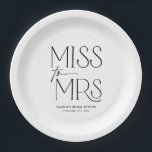 Modern Typography Bridal Shower Paper Plate<br><div class="desc">Elevate your bridal shower with these stylish modern typography paper plates. Featuring sleek fonts,  these paper plates are perfect for adding a touch of sophistication to any celebration. Impress your guests with a clean,  contemporary design. Matching items in our store Cava Party Design.</div>