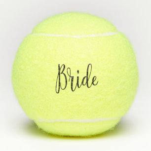 Modern Typography Bride Tennis Balls