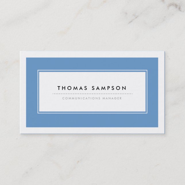 Modern Typography Business Cards - Blue (Front)