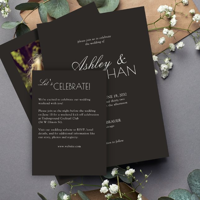 Modern Typography-Centric Wedding Enclosure Card (Creator Uploaded)