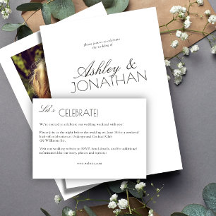 Modern Typography-Centric Wedding Enclosure Card