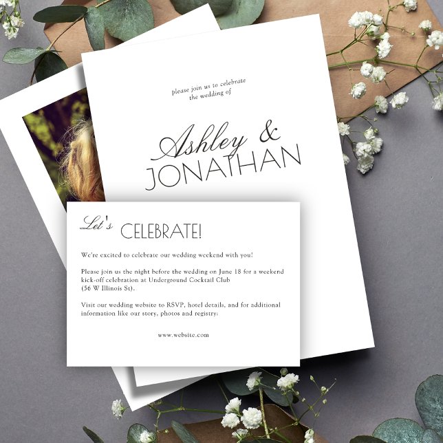Modern Typography-Centric Wedding Enclosure Card (Creator Uploaded)