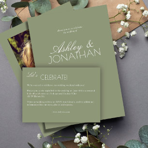 Modern Typography-Centric Wedding Enclosure Card