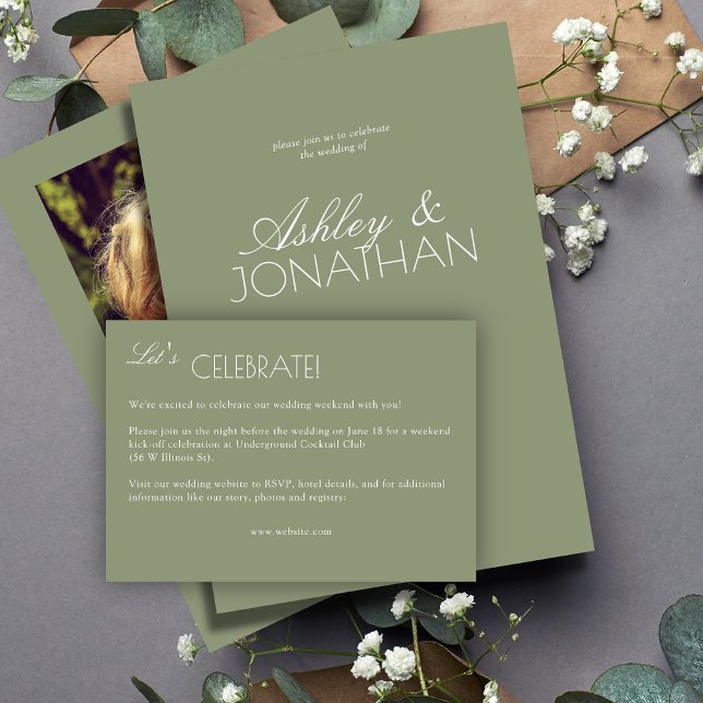Modern Typography-Centric Wedding Enclosure Card (Creator Uploaded)