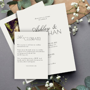 Modern Typography-Centric Wedding Enclosure Card