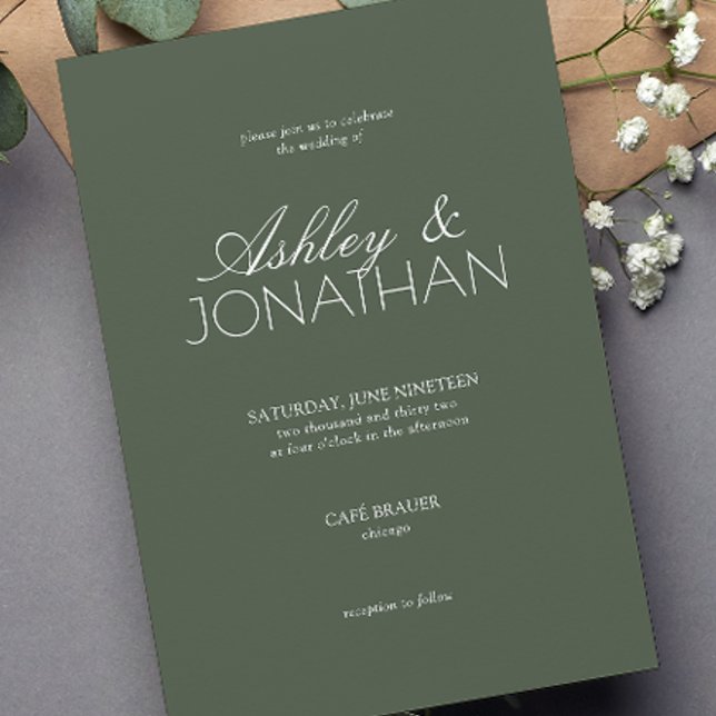 Modern Typography-Centric Wedding Invitation (Creator Uploaded)