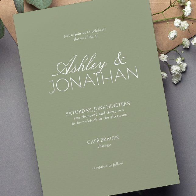 Modern Typography-Centric Wedding Invitation (Creator Uploaded)