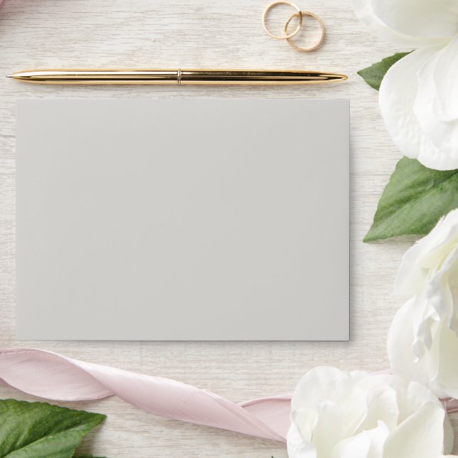Modern Typography Chic Grey Minimalist Wedding Envelope (Wedding)