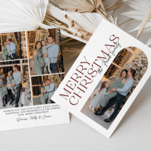 Modern Typography Christmas Arch Photo Holiday Card