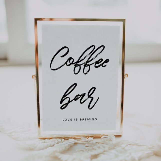 Modern typography Coffee bar wedding sign (Creator Uploaded)