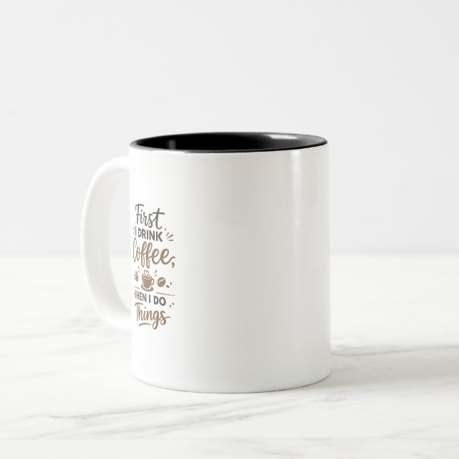 Modern Typography Coffee Cup Gift (Front Left)